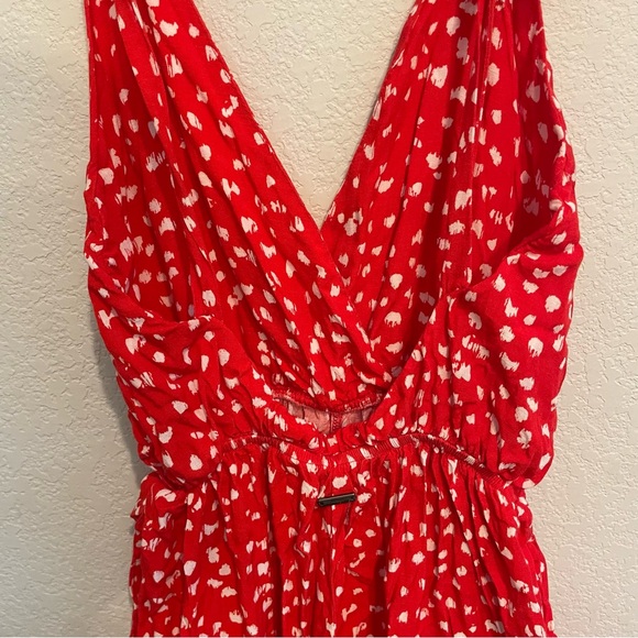 Maaji Red and White Floral Jumpsuit Women’s Size Small - Picture 10 of 14